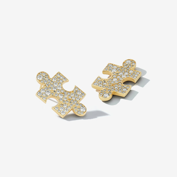 Diamond Puzzle Earrings