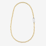 Classic Link Necklace with Pave Diamonds