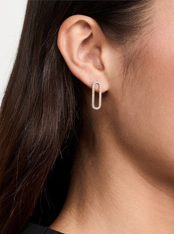 Pave Diamond Link Earrings