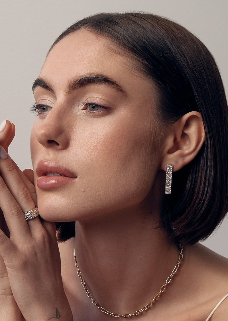 Diamond Bar Earrings