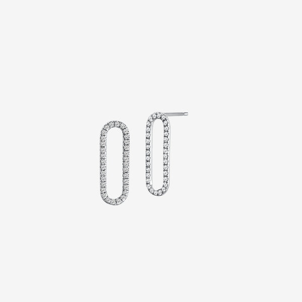 Pave Diamond Link Earrings