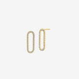 Pave Diamond Link Earrings