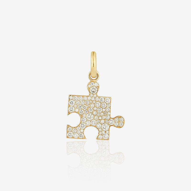 Puzzle Charm with Diamonds