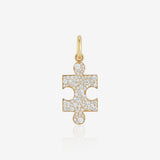 Puzzle II Charm with Diamonds